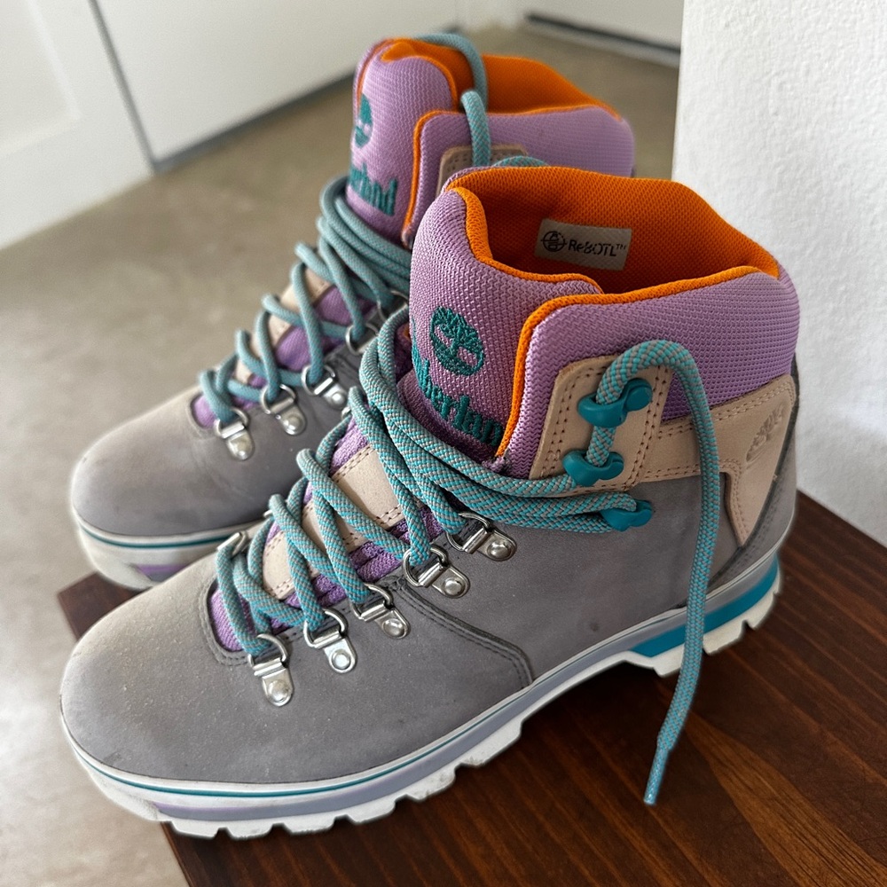 Timberland Women's Euro Hiker Waterproof Boots Grey Nubuk US 8